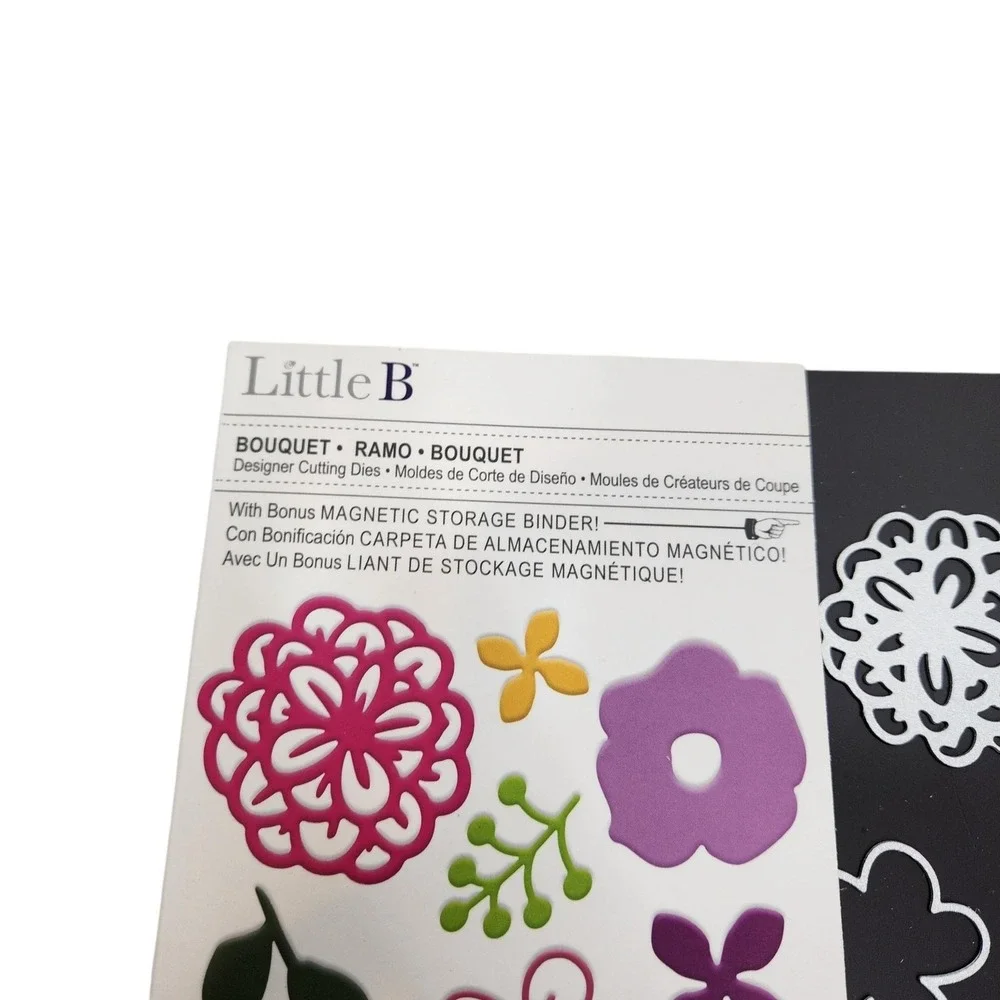 Little B Bouquet Designer Cutting Dies 17 Dies Flowers Leaves Magnetic Binder